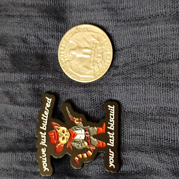 4/$25 Acrylic Enamel Pin For Self Expression Comical Cowboy Cat - Picture 2 of 3